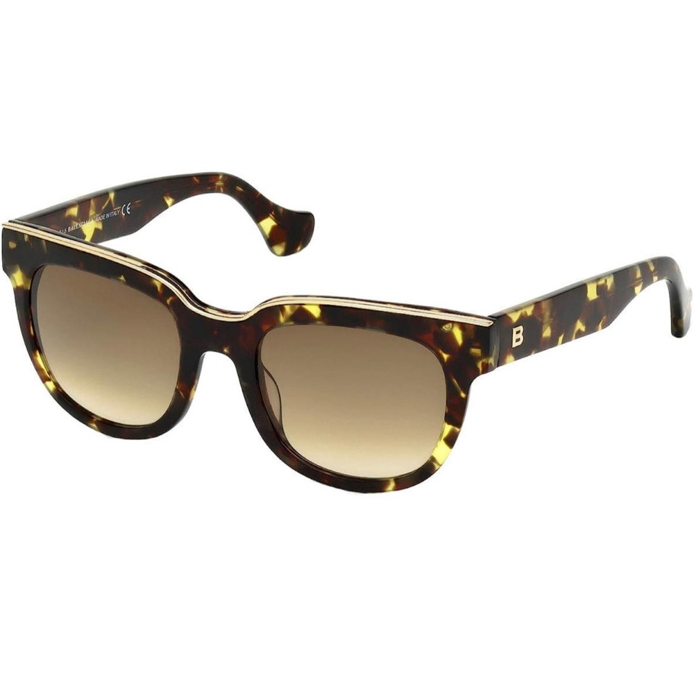 Balenciaga sunglasses tortoise and gold, square/cat eye shape